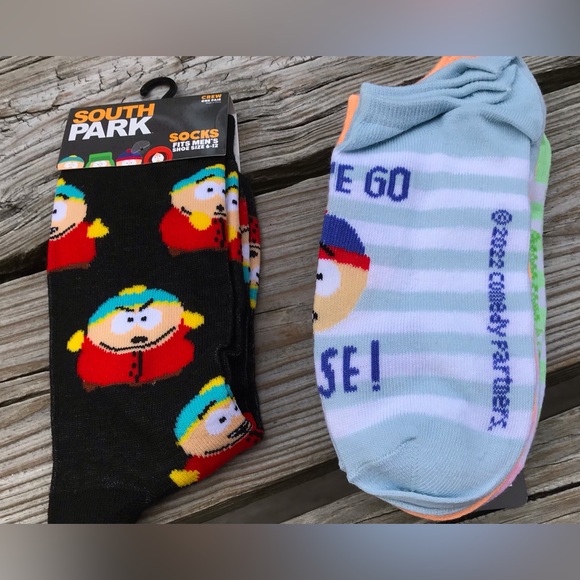 NEW 6 Pair SOUTH PARK Cartoon Characters Socks Comedy Central Cartman Stan Kenny - Picture 2 of 9